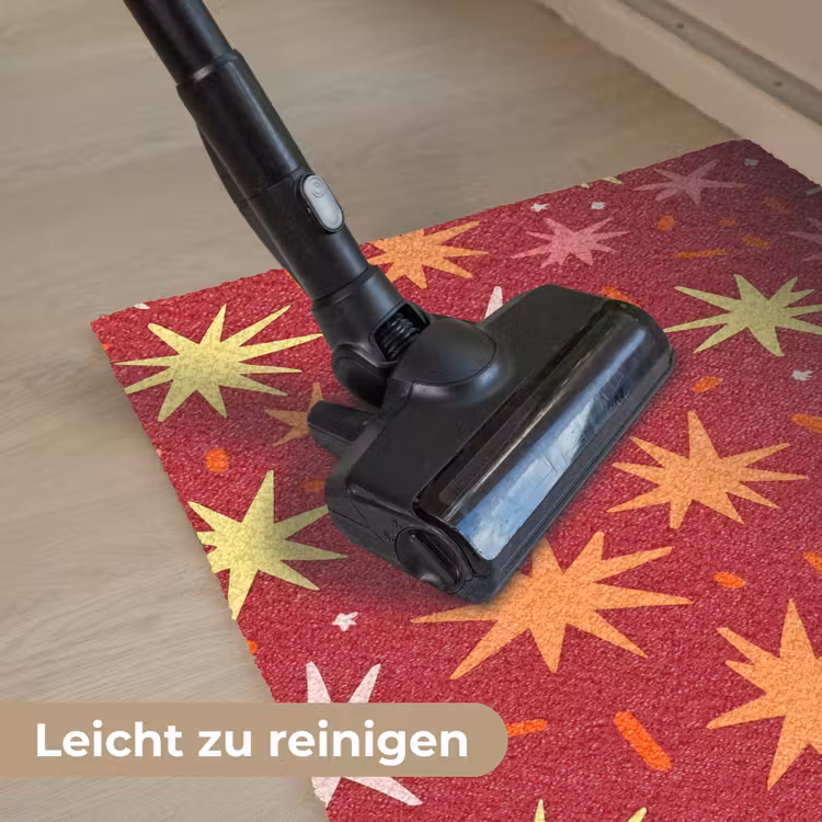 Sterren - Speels - Rood Deurmat klein 898 -reinigen_DE
