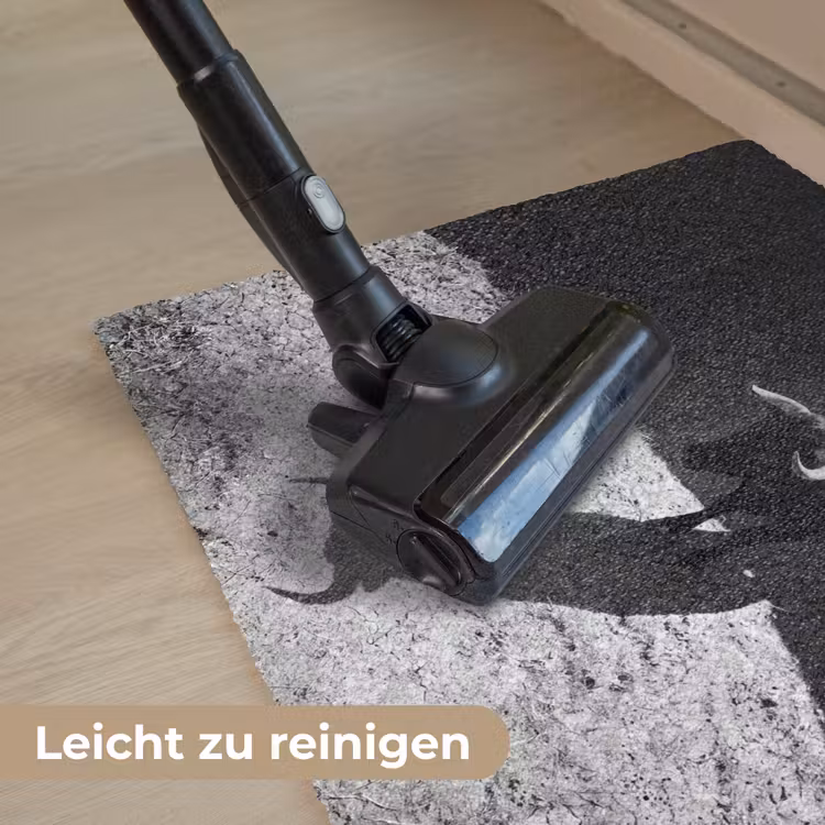 Stier - Schaduw - Dieren - Contrast - Zwart-wit Deurmat klein -reinigen_DE