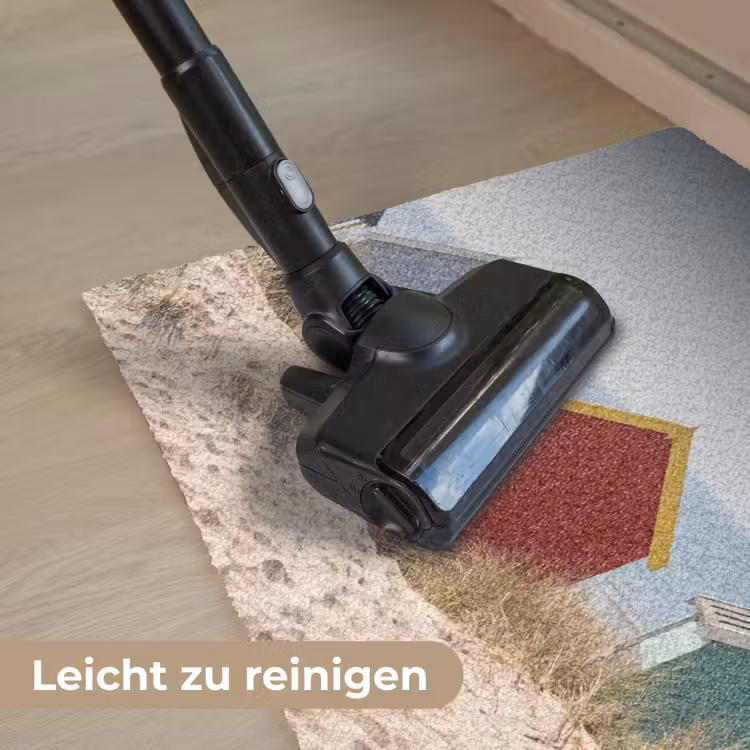 Strand - Huisjes - Kleurrijk - Duinen Deurmat klein -reinigen_DE