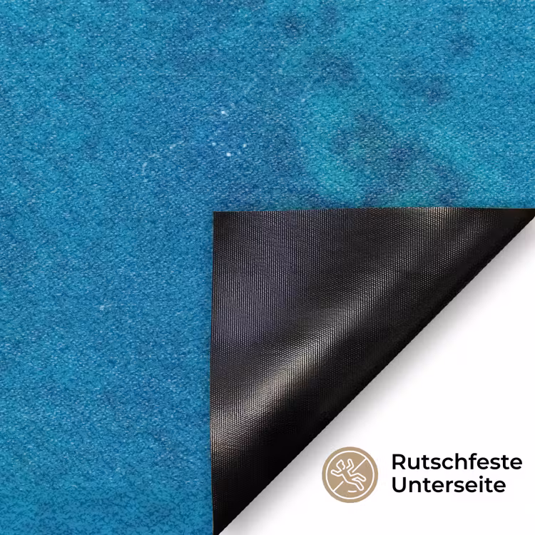 Strand - Zee - Rotsen - Natuur - Blauw Deurmat klein -antislip_DE