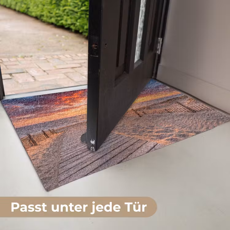 Strand - Zonsondergang - Zee - Natuur - Oranje Deurmat klein -USP_DE
