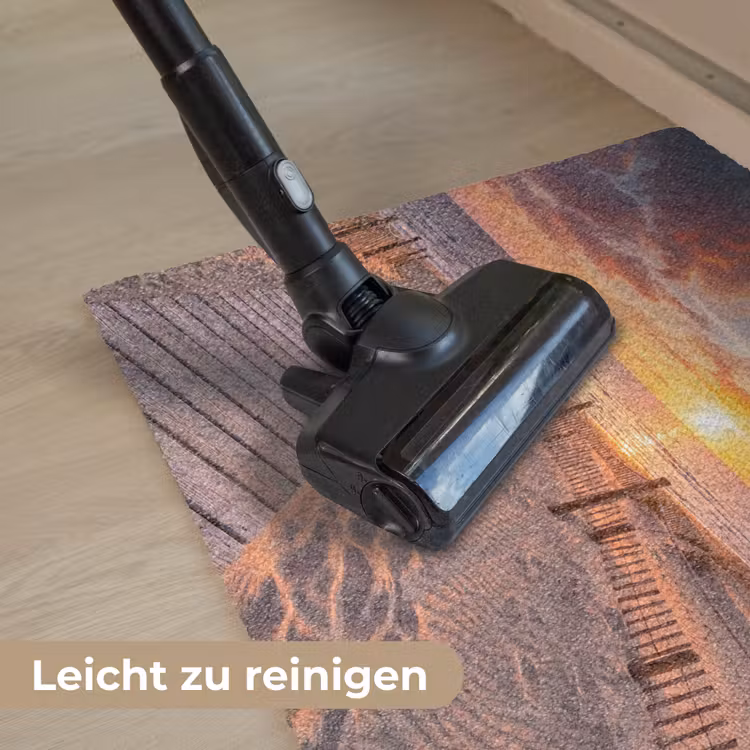 Strand - Zonsondergang - Zee - Natuur - Oranje Deurmat klein -reinigen_DE
