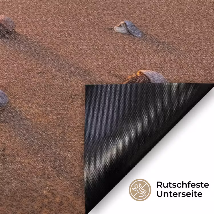 Strand - Zonsondergang - Palmbomen - Natuur - Oranje Deurmat klein -antislip_DE