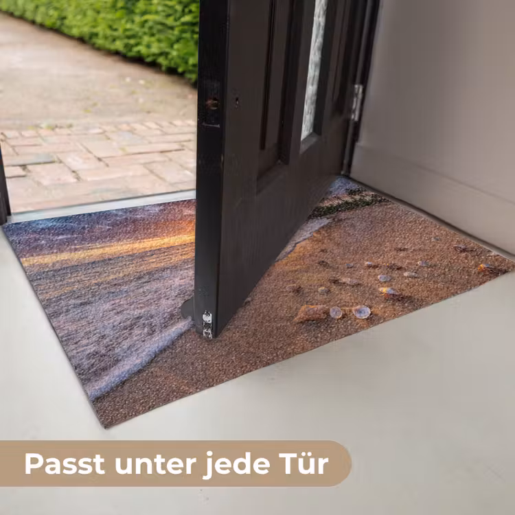 Strand - Zonsondergang - Palmbomen - Natuur - Oranje Deurmat klein -USP_DE