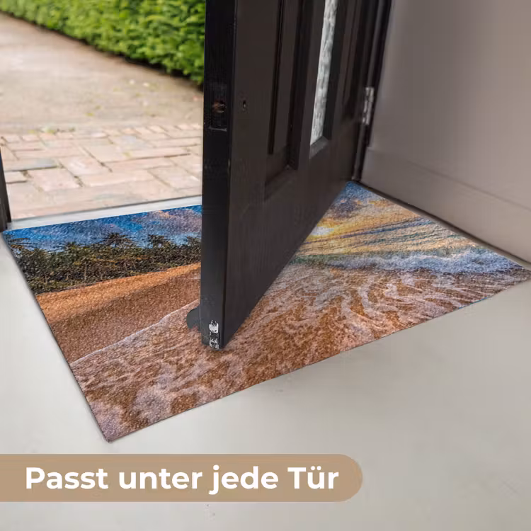 Strand - Zonsondergang - Golven - Natuur - Goud Deurmat klein -USP_DE