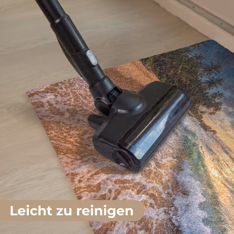 Strand - Zonsondergang - Golven - Natuur - Goud Deurmat klein -reinigen_DE