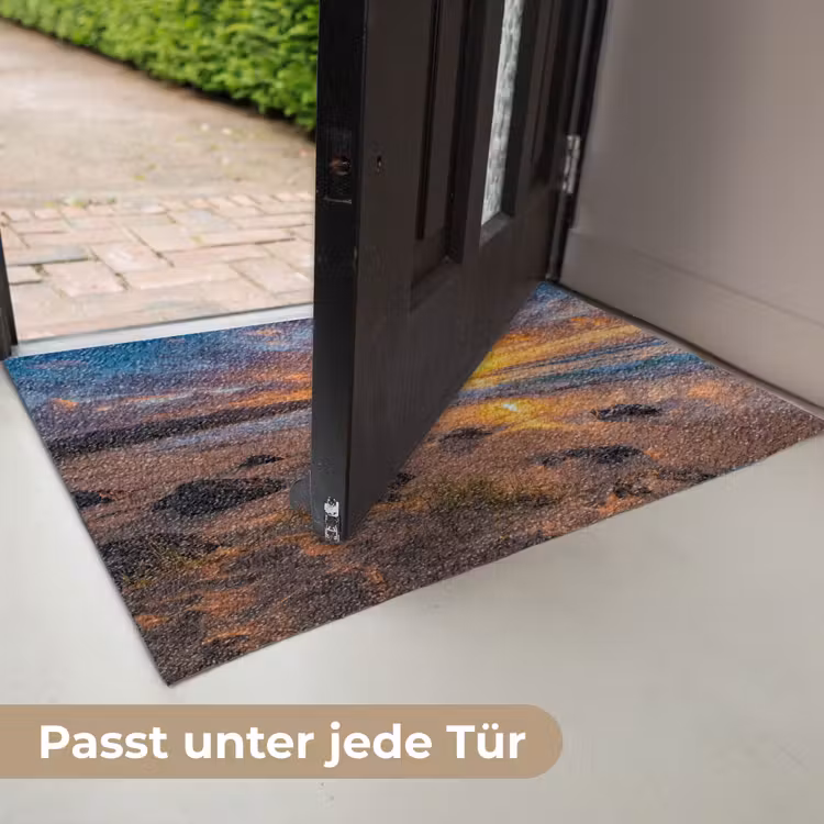 Strand - Zonsondergang - Golven - Natuur - Oranje Deurmat klein -USP_DE