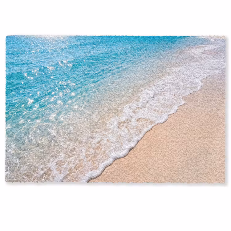 Strand - Water - Natuur - Blauw - Beige Deurmat klein -zkaufland3d