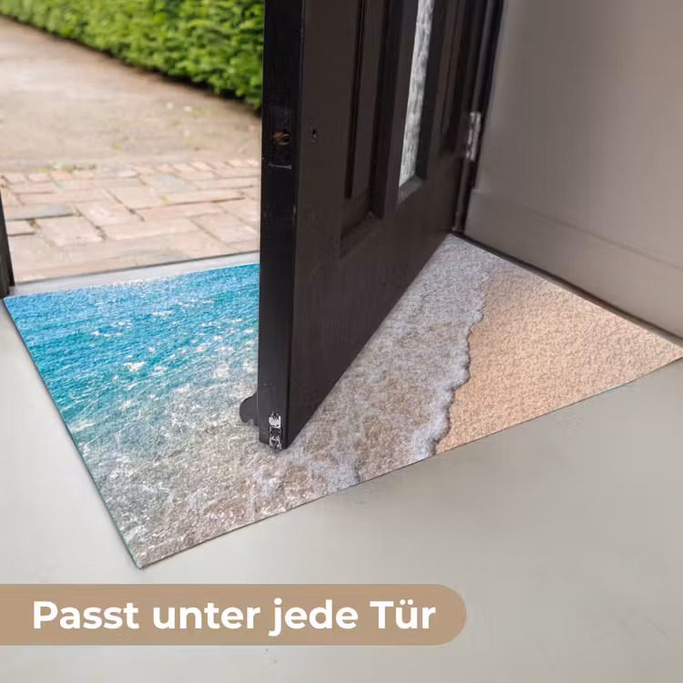 Strand - Water - Natuur - Blauw - Beige Deurmat klein -USP_DE