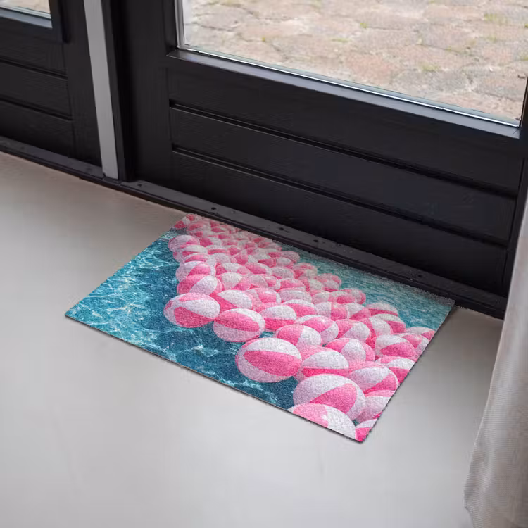 Strandballen - Roze - Water Deurmat klein -sfeer2