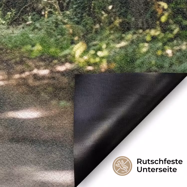 Weg - Bomen - Natuur - Groen Deurmat klein -antislip_DE