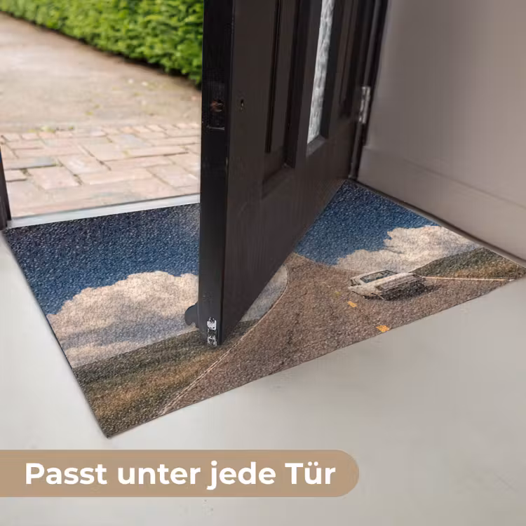 Fußmatte - Straße – Mond – Nacht - Weg - Maan - Nacht Deurmat klein