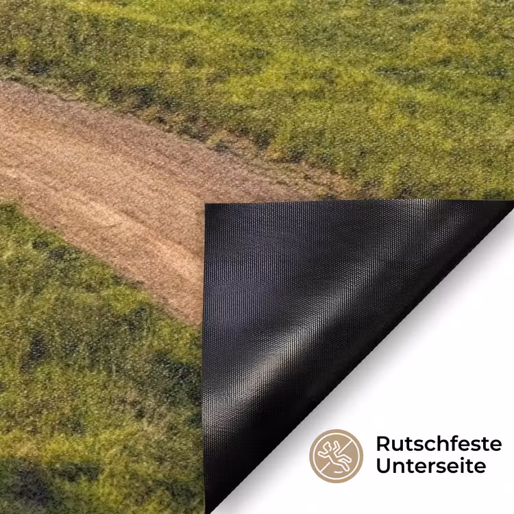 Weg - Weide - Natuur - Groen Deurmat klein -antislip_DE