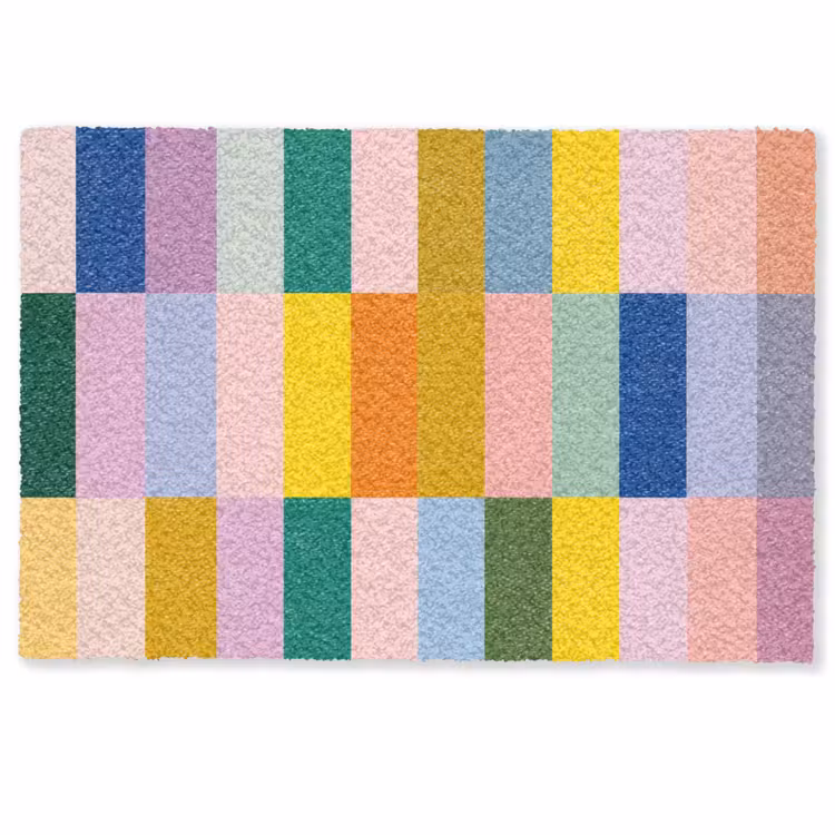 Stroken - Blauw - Patroon - Abstract Deurmat klein -zkaufland3d