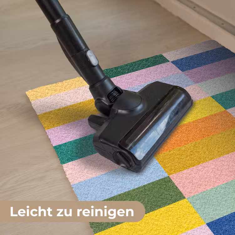 Stroken - Blauw - Patroon - Abstract Deurmat klein -reinigen_DE