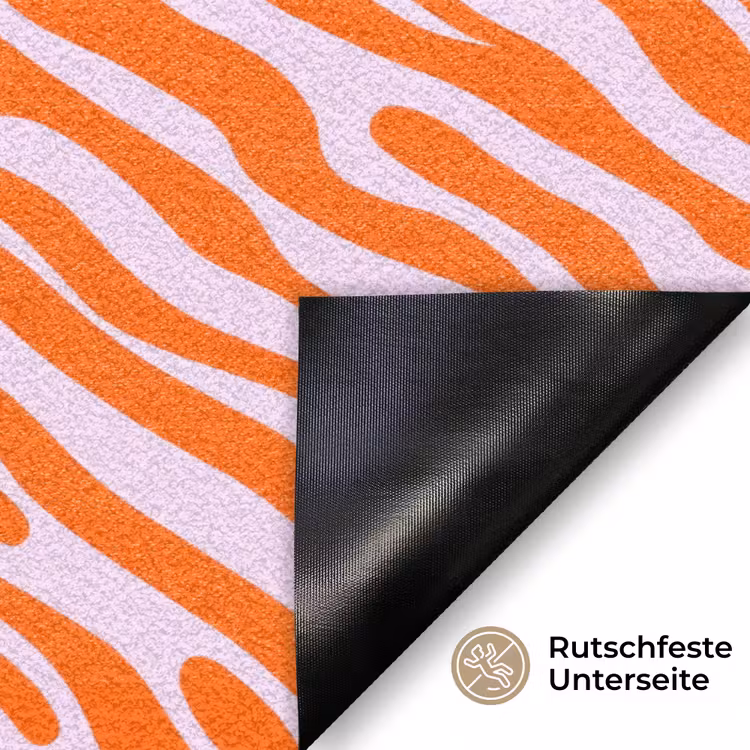 Strepen - Dynamisch - Oranje Deurmat klein 898 -antislip_DE