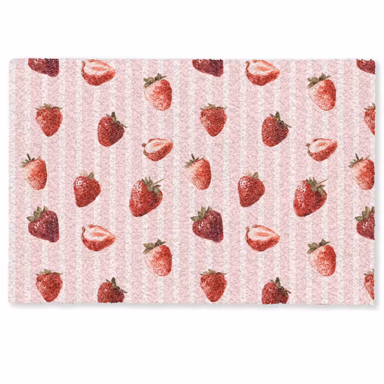 Strepen - Aardbei - Roze Deurmat klein 898 -zkaufland3d