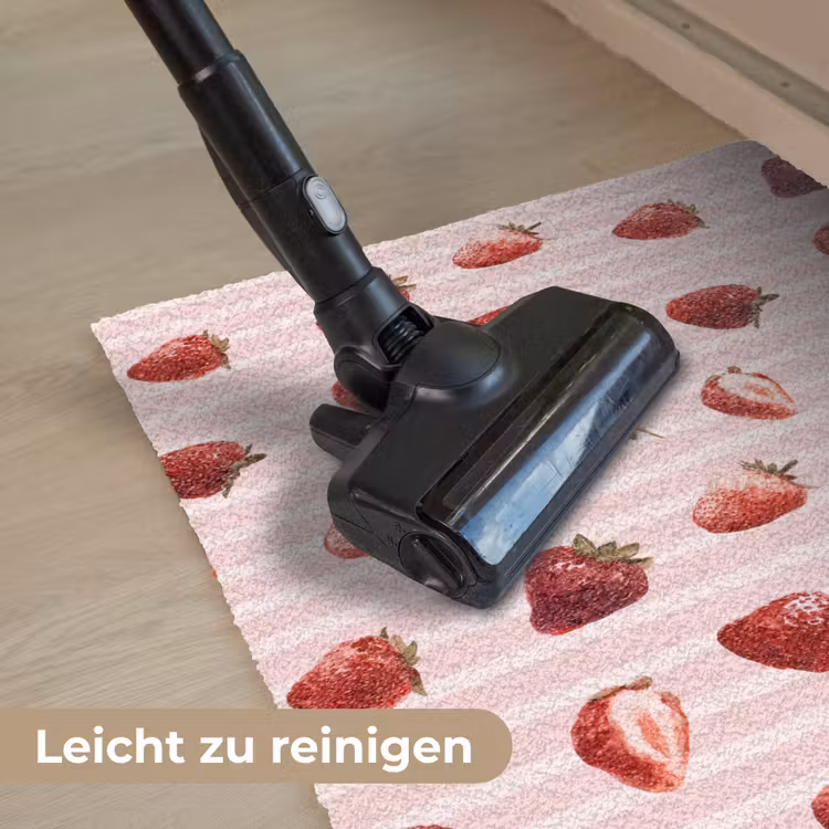 Strepen - Aardbei - Roze Deurmat klein 898 -reinigen_DE