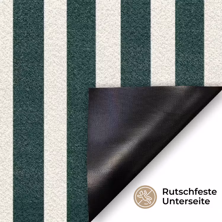 Strepen - Klassiek - Groen Deurmat klein 898 -antislip_DE