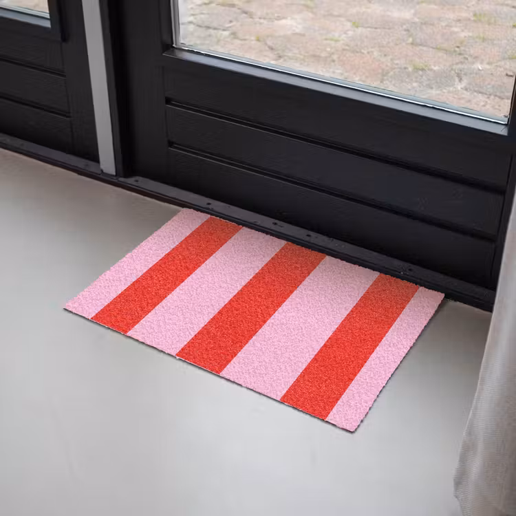 Strepen - Klassiek - Roze Deurmat klein 898 -sfeer2