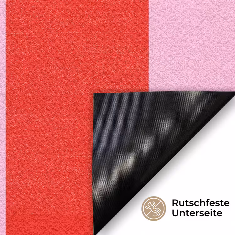 Strepen - Klassiek - Roze Deurmat klein 898 -antislip_DE
