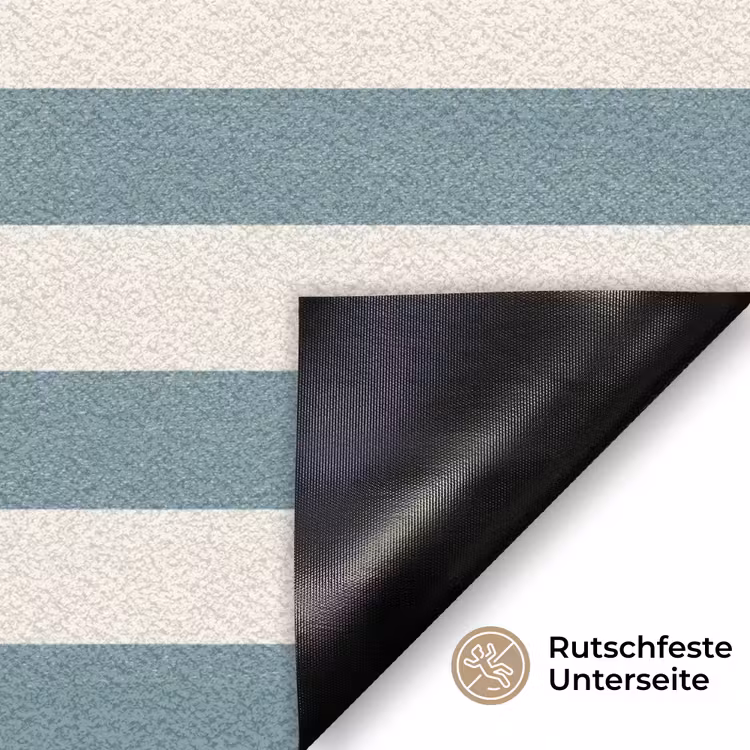 Strepen - Modern - Blauw Deurmat klein 898 -antislip_DE