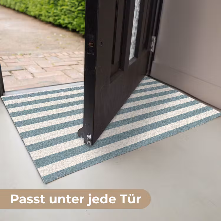 Strepen - Modern - Blauw Deurmat klein 898 -USP_DE