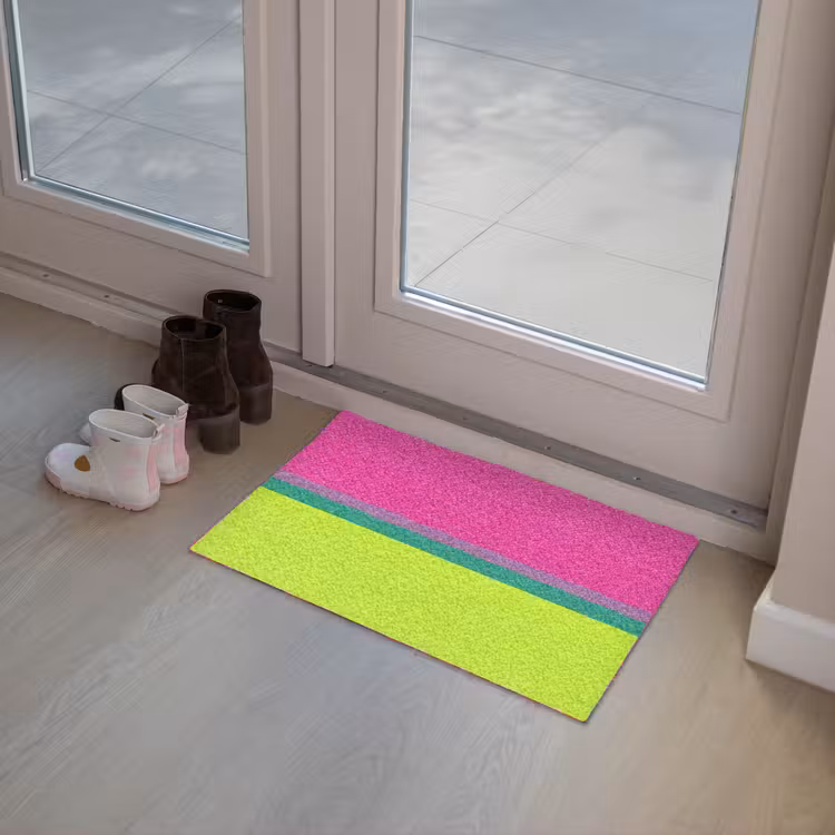Strepen - Modern - Kleurrijk Deurmat klein -sfeer3