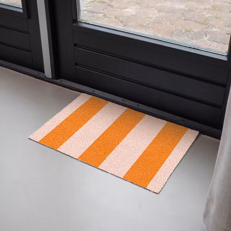 Strepen - Modern - Oranje Deurmat klein 898 -sfeer2