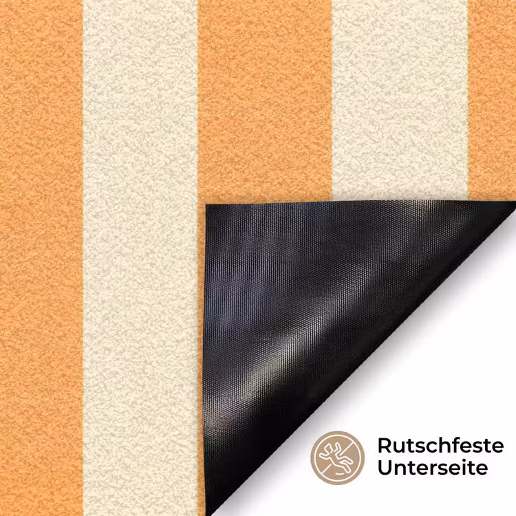 Strepen - Patroon - Oranje Deurmat klein 898 -antislip_DE