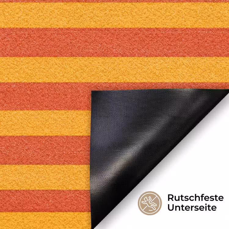 Strepen - Patroon - Oranje Deurmat klein 898 -antislip_DE
