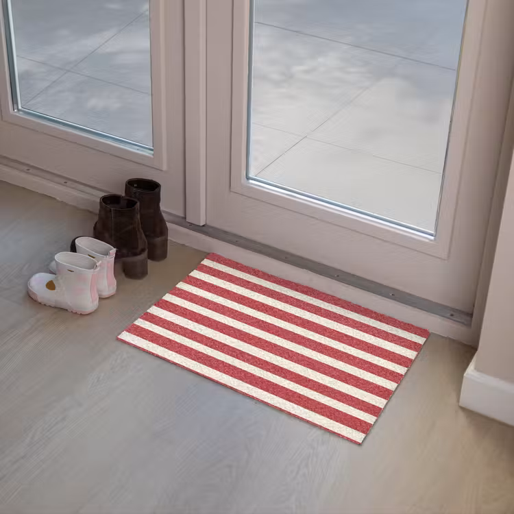 Strepen - Patroon - Rood Deurmat klein 898 -sfeer3