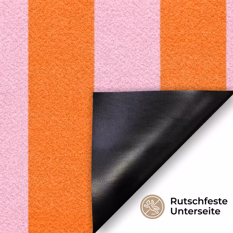 Strepen - Oranje - Verticaal - Ciao bella Deurmat klein -antislip_DE