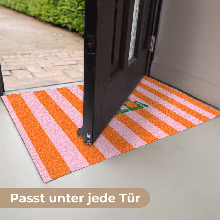 Strepen - Oranje - Verticaal - Ciao bella Deurmat klein -USP_DE