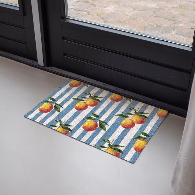 Strepen - Citroen - Blauw Deurmat klein 898 -sfeer2