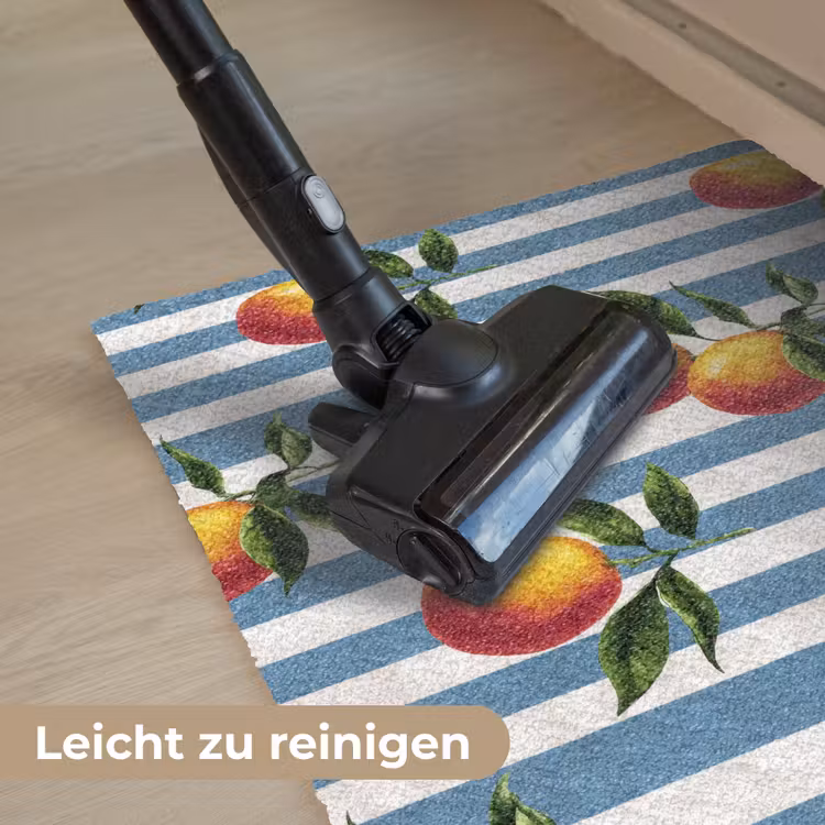 Strepen - Citroen - Blauw Deurmat klein 898 -reinigen_DE