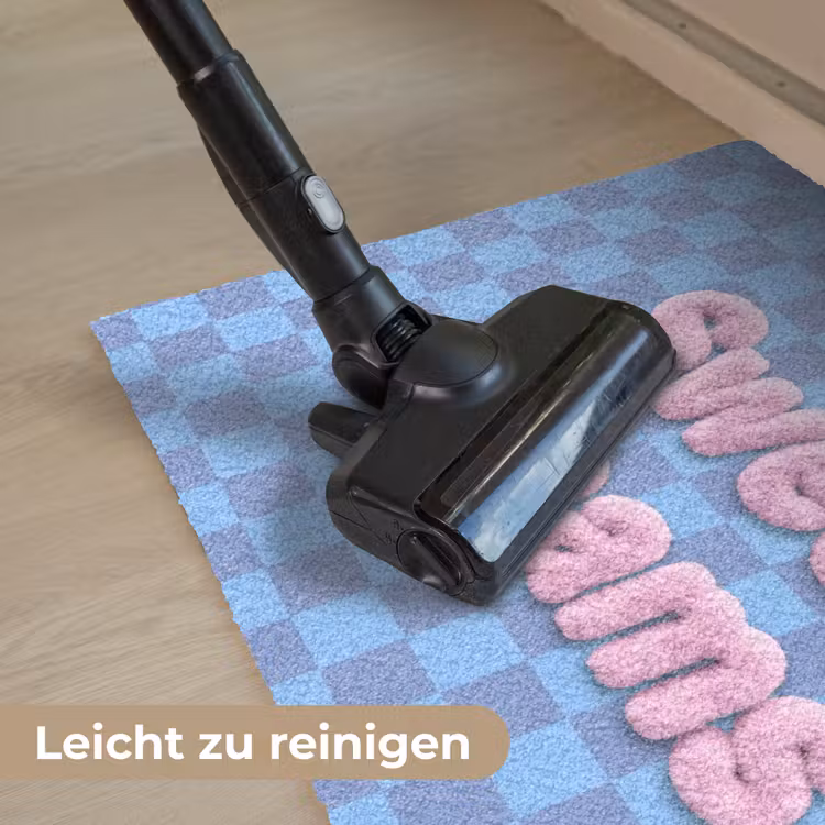 Sweet dreams - Vierkanten - Roze - Blauw Deurmat klein -reinigen_DE