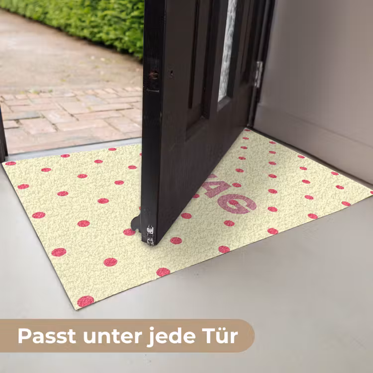 Swag - Roze - Stippen - Geel Deurmat klein -USP_DE