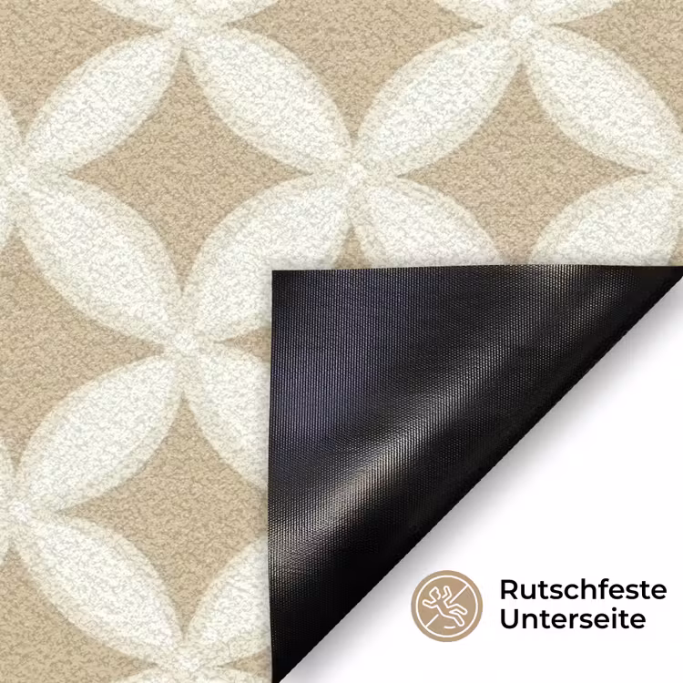 Symmetrisch - Motief - Beige Deurmat klein 898 -antislip_DE