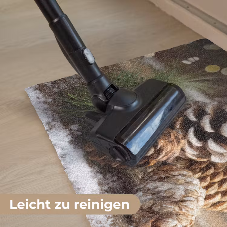 Dennenappels - Kerstsfeer - Bruin - Groen Deurmat klein -reinigen_DE