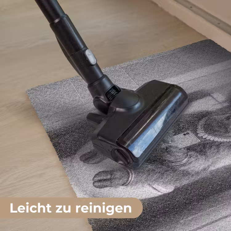Stier - Telefoon - Toilet - Zwart - Wit Deurmat klein -reinigen_DE