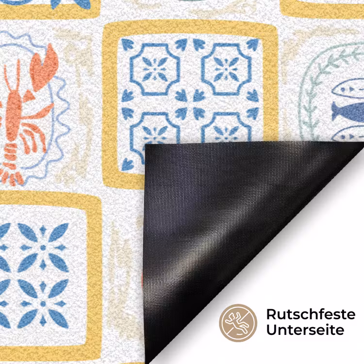 Tegels - Patroon - Zomer - Geel Deurmat klein 898 -antislip_DE