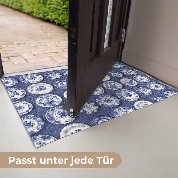 Borden - Floraal - Blauw Deurmat klein 898 -USP_DE