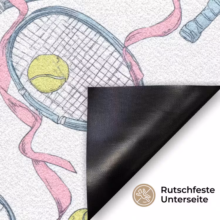 Tennis - Strikken - Kleurrijk Deurmat klein 898 -antislip_DE
