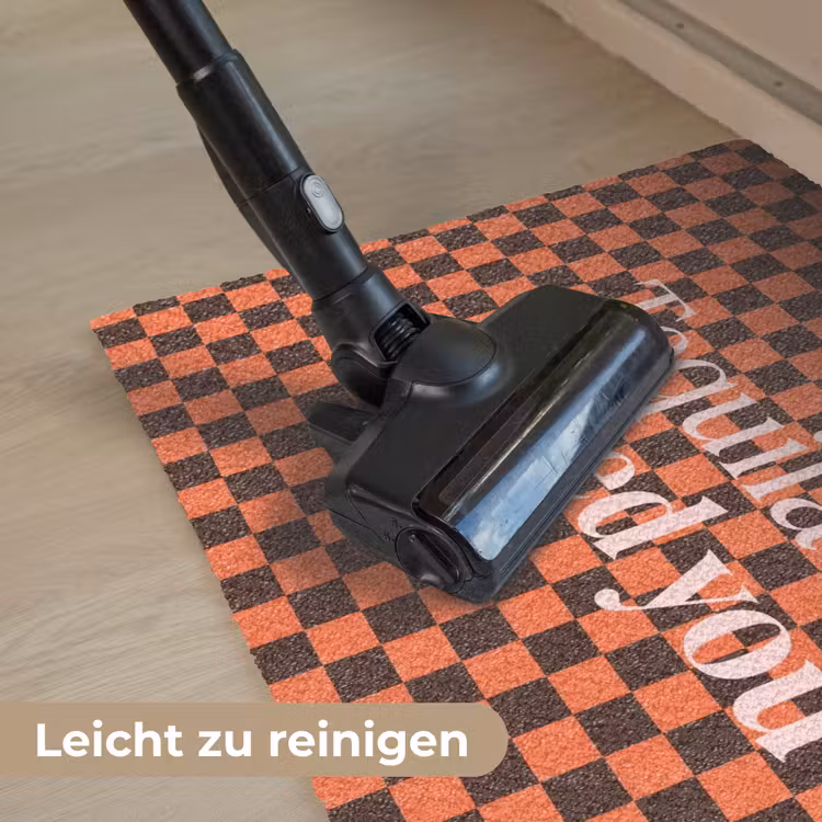 Tequila texted you - Glas - Vierkanten - Oranje Deurmat klein -reinigen_DE