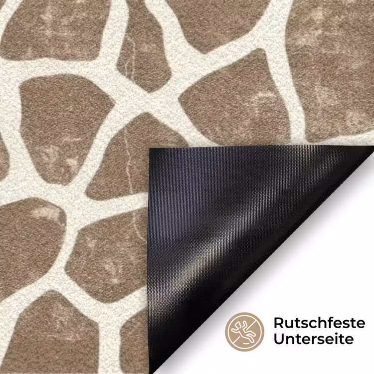 Tekst - Be cool or leave - Roze - Giraffenprint Deurmat klein -antislip_DE