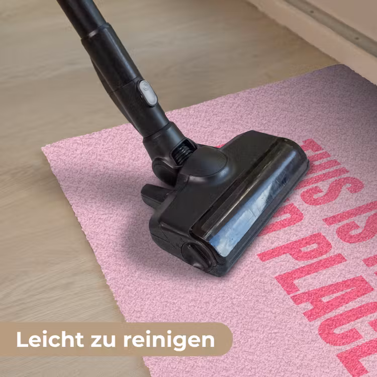 Tekst - Modern - Roze Deurmat klein -reinigen_DE