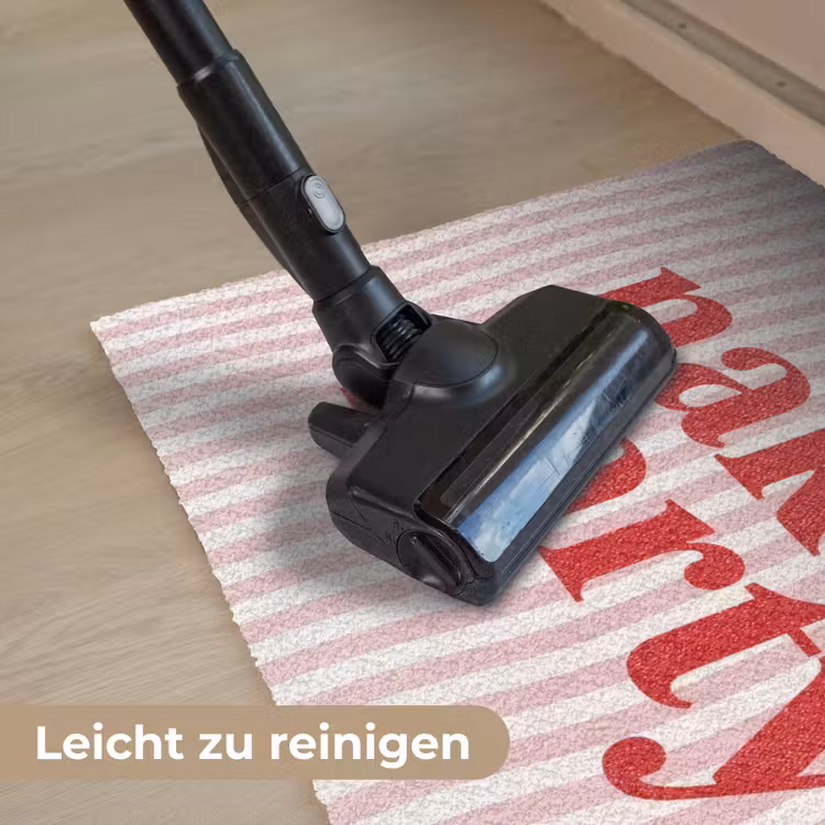 Tekst - Modern - Strepen Deurmat klein -reinigen_DE