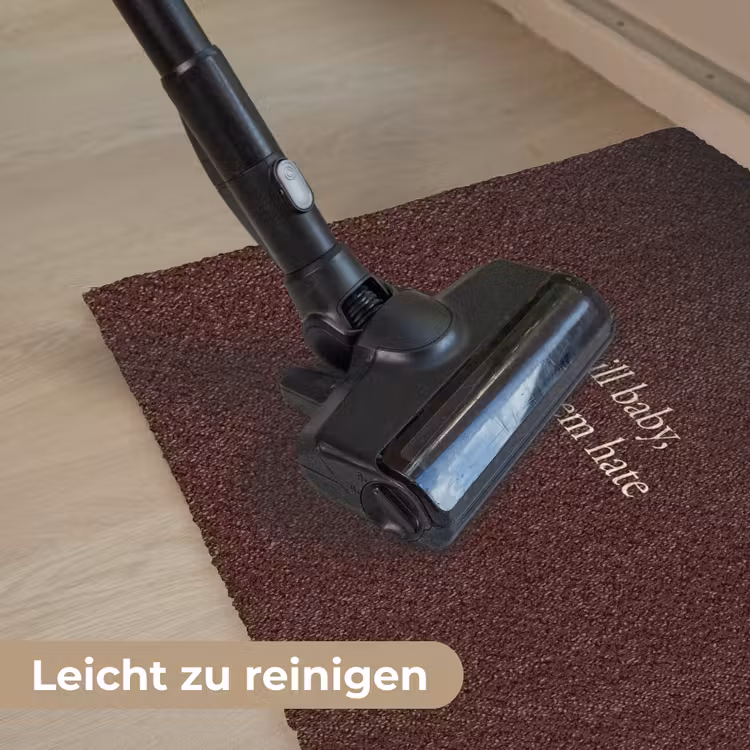 Tekst - Rood - Minimalistisch Deurmat klein -reinigen_DE