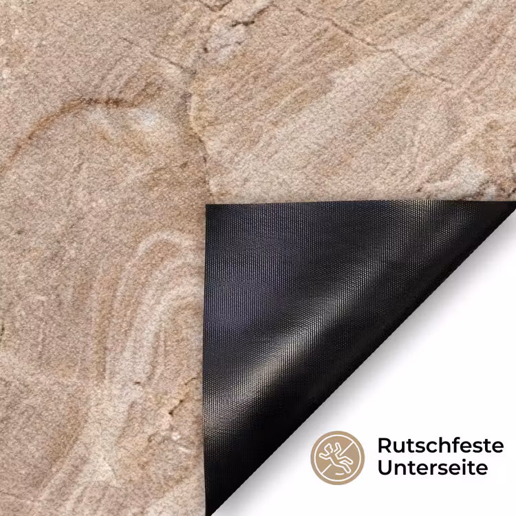 Textuur - Aders - Abstract - Modern - Beige Deurmat klein -antislip_DE